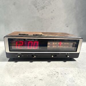 Vintage 80s Realistic Alarm Clock Radio Chronomatic 213 AM/FM 12-1520 Wood Grain